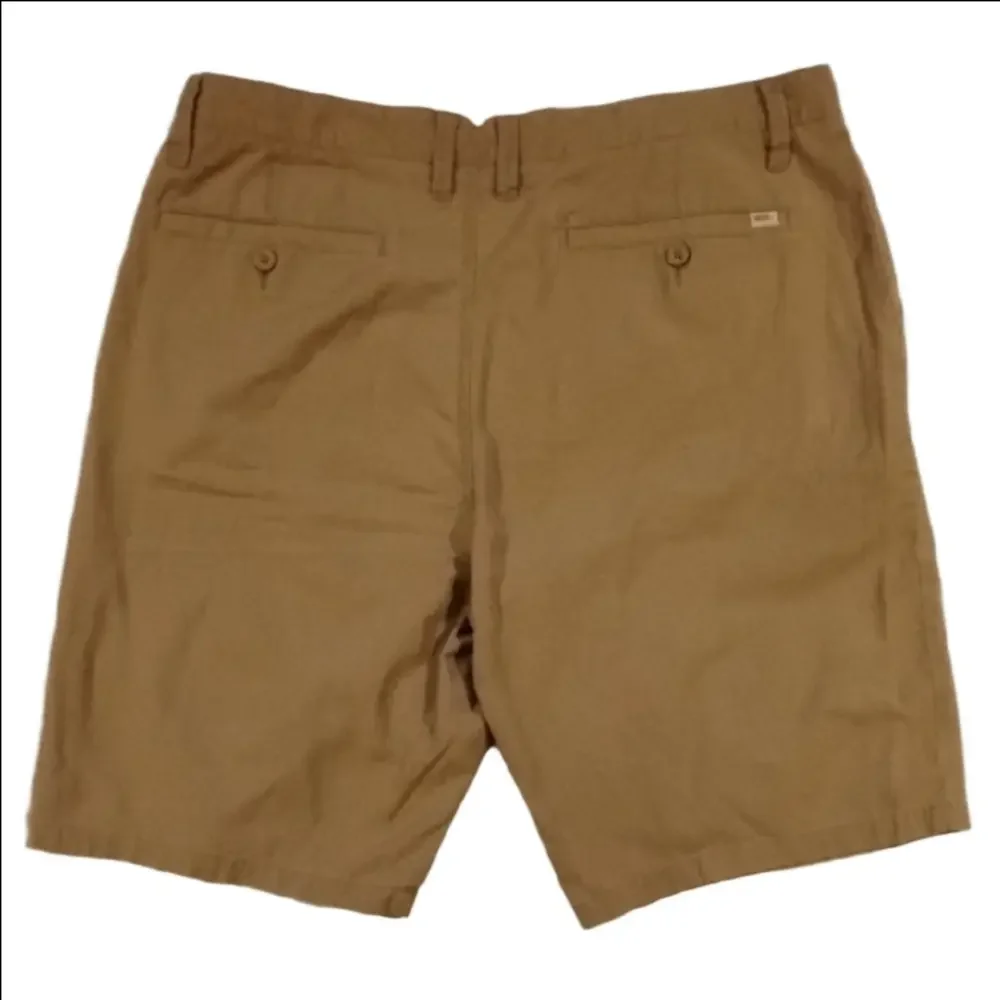 Vans Men's Tan Flat-Front Chino Shorts